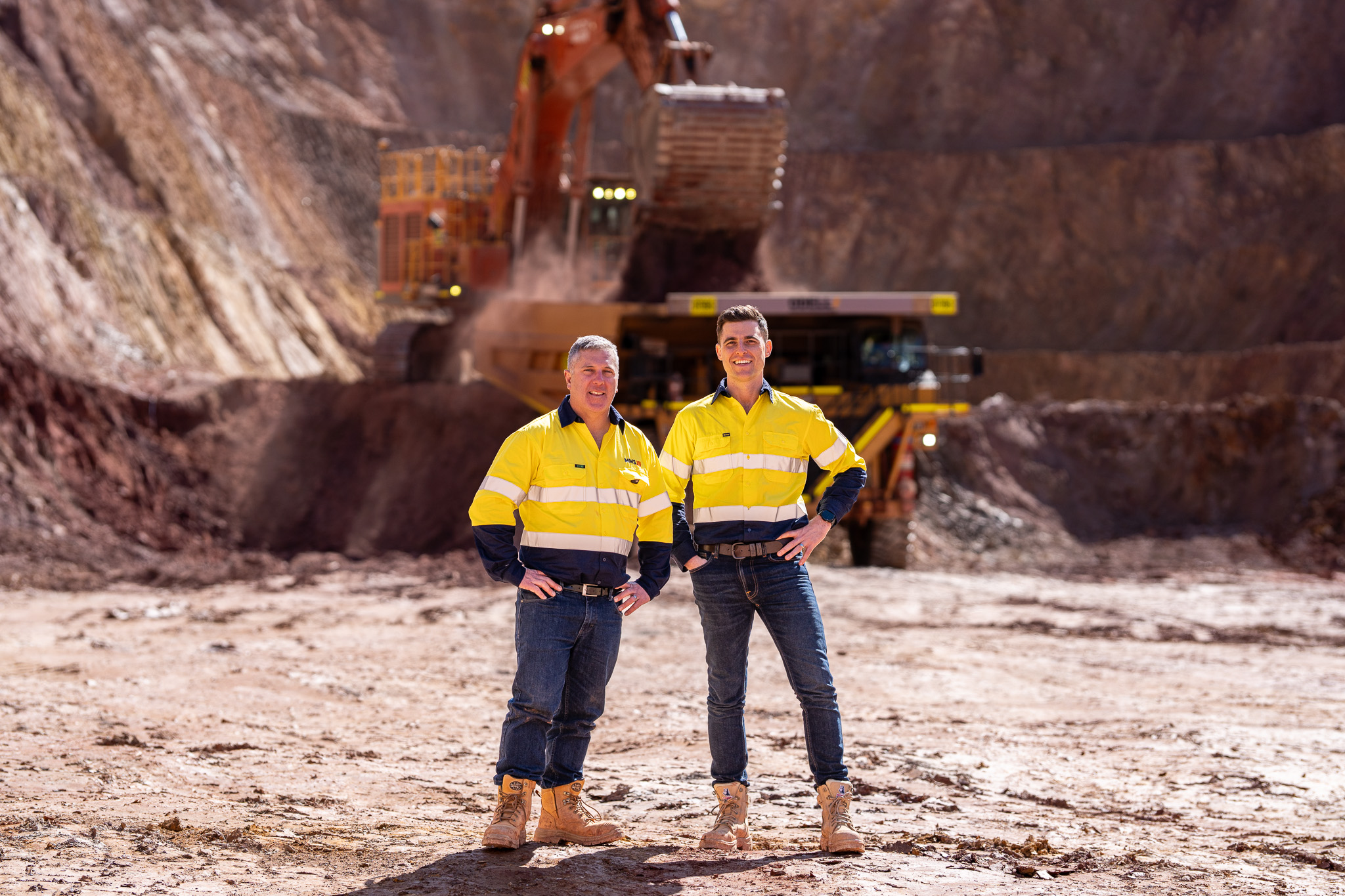 MMS and MFG representatives at the mining operation