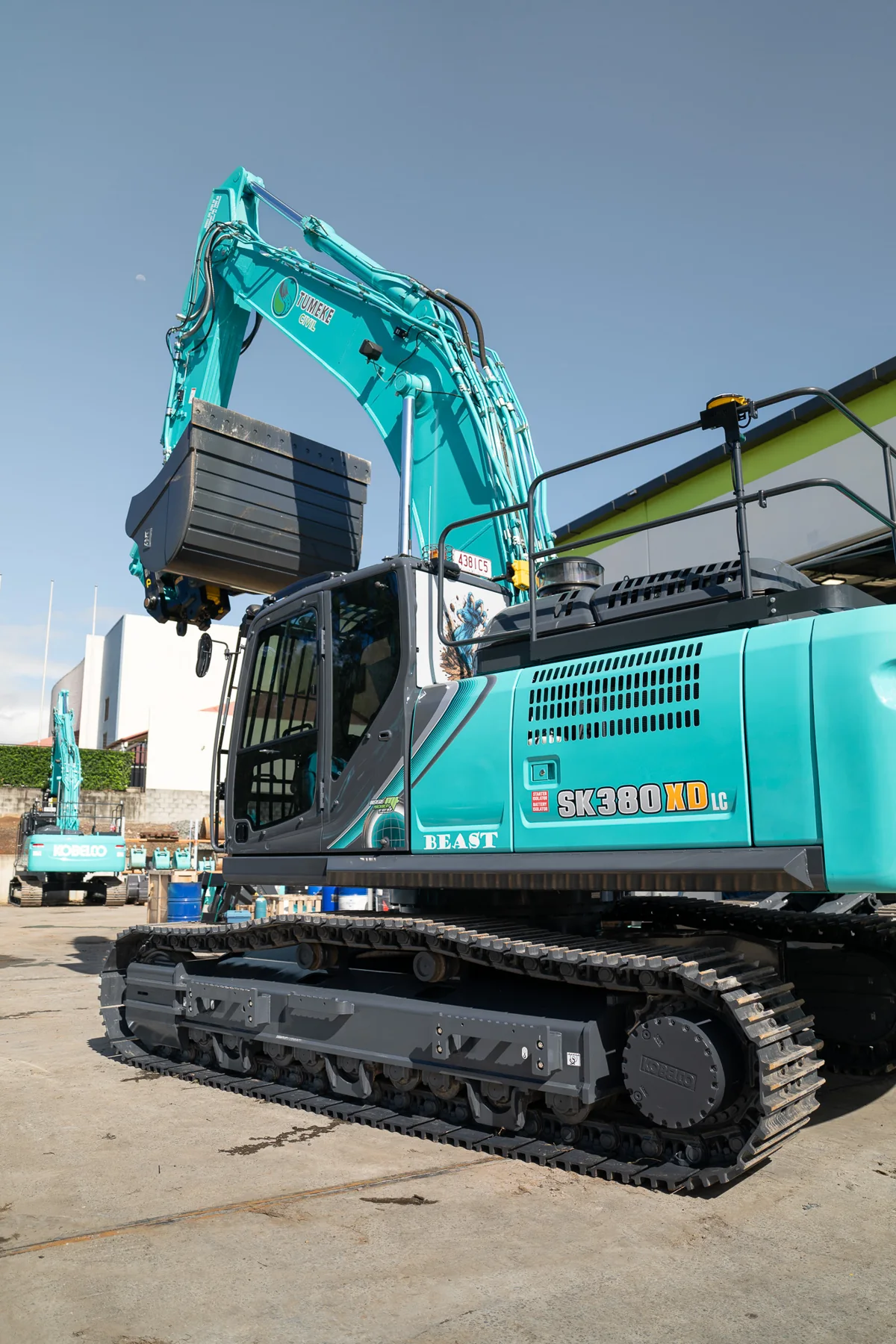 A new Tumeke Civil Kobelco excavator